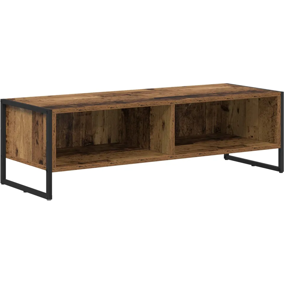 vidaXL TV-kast 100 x 36.5 x 30.5 cm Oud Hout Bewerkt hout bruin, foto 3