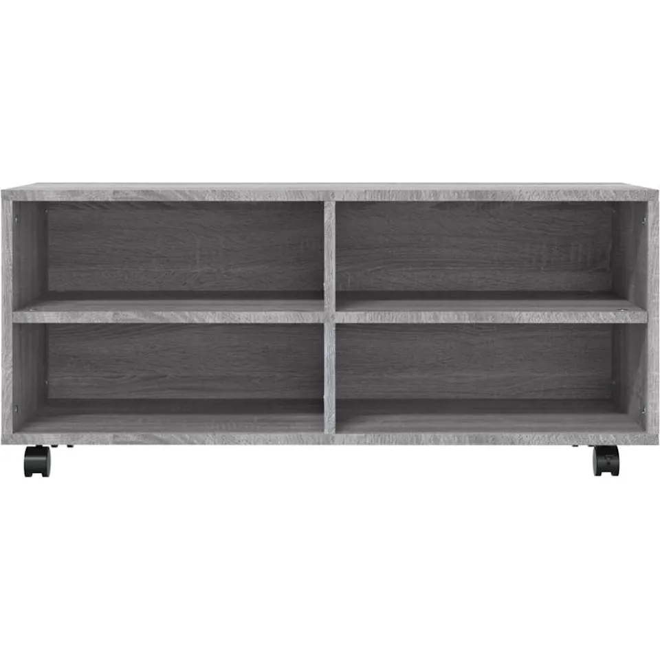 vidaXL Tv-meubel met wieltjes 90x35x35 cm bewerkt hout grijs sonoma, foto 3