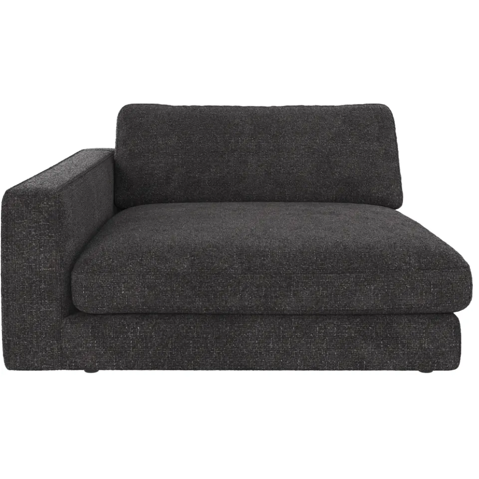 Rowico Home Duncan modulaire chaise longue antraciet - links - 129 cm Donkergrijs