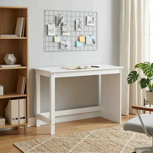 vidaXL Bureau MOSS Wit 112 x 50 x 75 cm Massief Vurenhout, foto 2