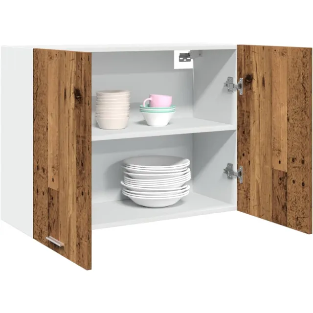 vidaXL Bovenkast Lyon 80x31x60 cm bewerkt hout oud houtkleurig Bruin