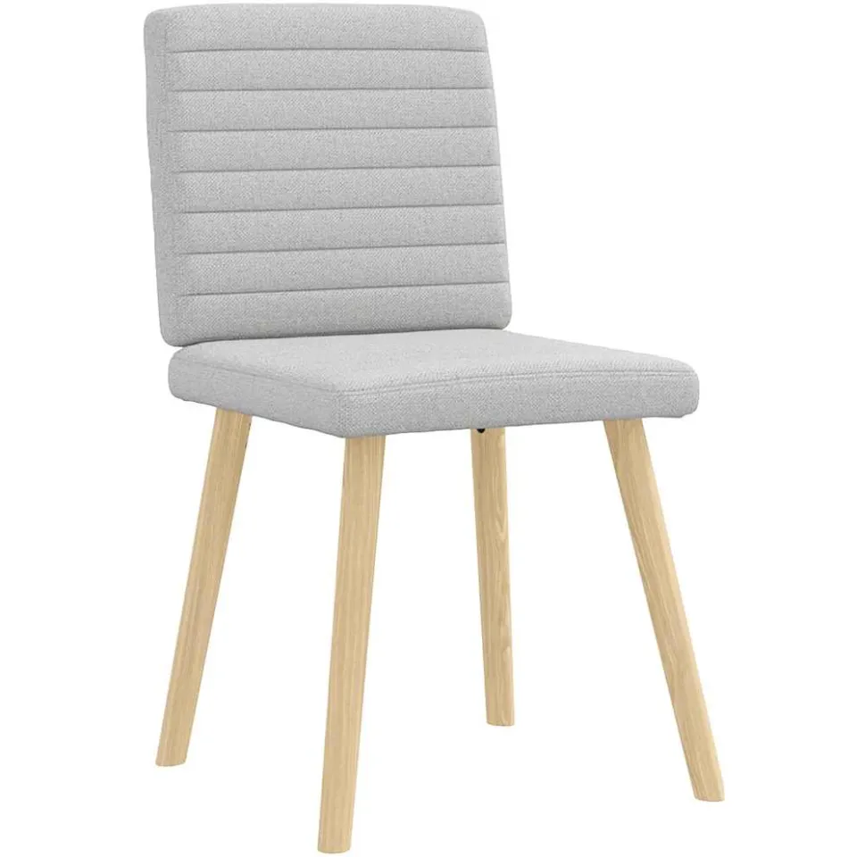 vidaXL Eetkamerstoelen 2 st stof wolk grijs