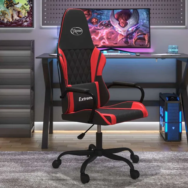 vidaXL Gamestoel - kunstleer - zwart - en - rood