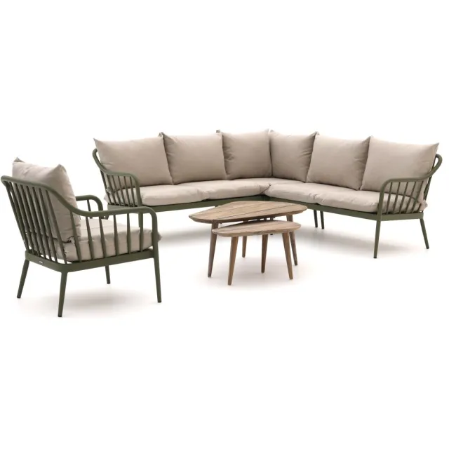 Manifesto Furniture Manifesto Celante/ROUGH-K hoek loungeset 6-delig Groen