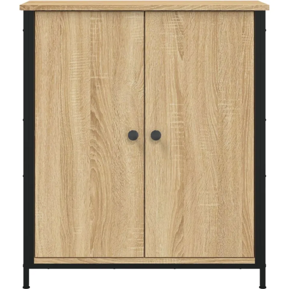 vidaXL Dressoir 70x30x80 cm bewerkt hout sonoma eikenkleurig, foto 4