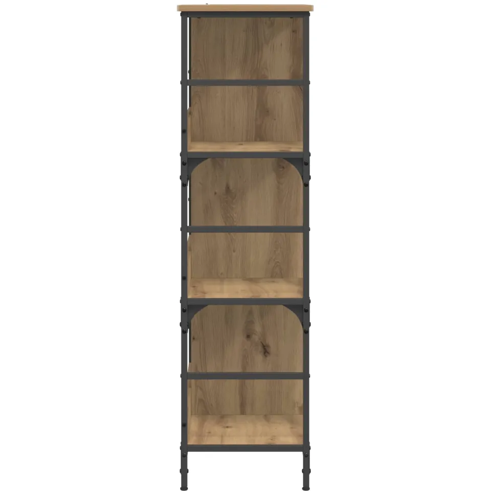 vidaXL Boekenkast 4-laags 78,5 x 33 x 117,5 cm metaal PB bruin, foto 4