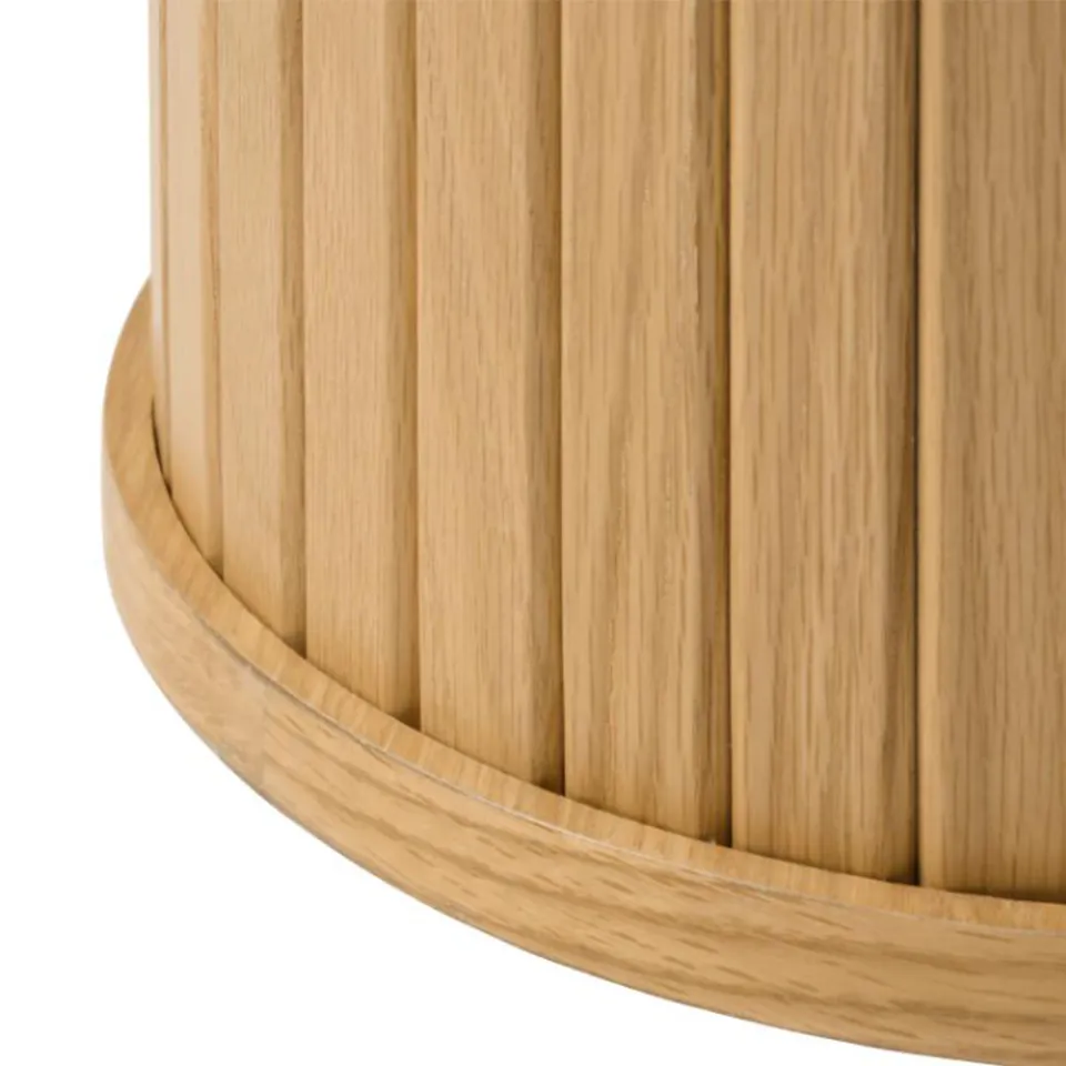 Olivine Lenn houten salontafel naturel - Ø90 cm, foto 4