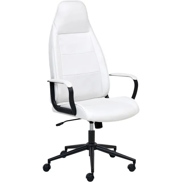 Beliani REBEL - Bureaustoel - Gebroken wit - Polyester