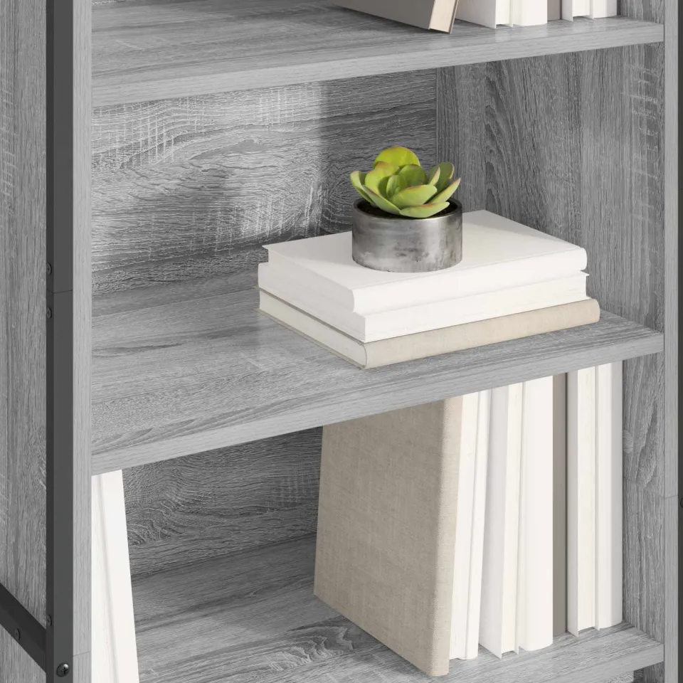 vidaXL Hoge Kasten Grijs Sonoma 60 x 36 x 200 cm Bewerkt hout, foto 3