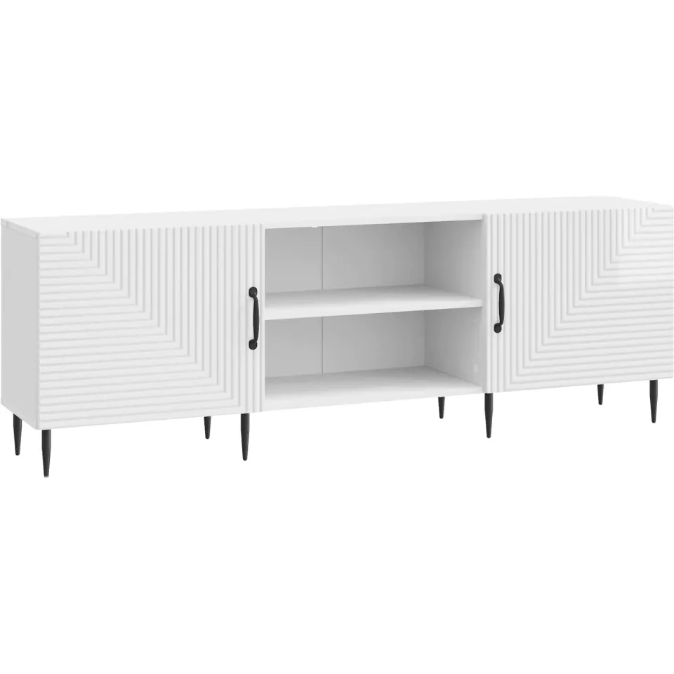 vidaXL TV-kast 150 x 31 x 50 cm Hoogglans Wit Bewerkt hout, foto 3