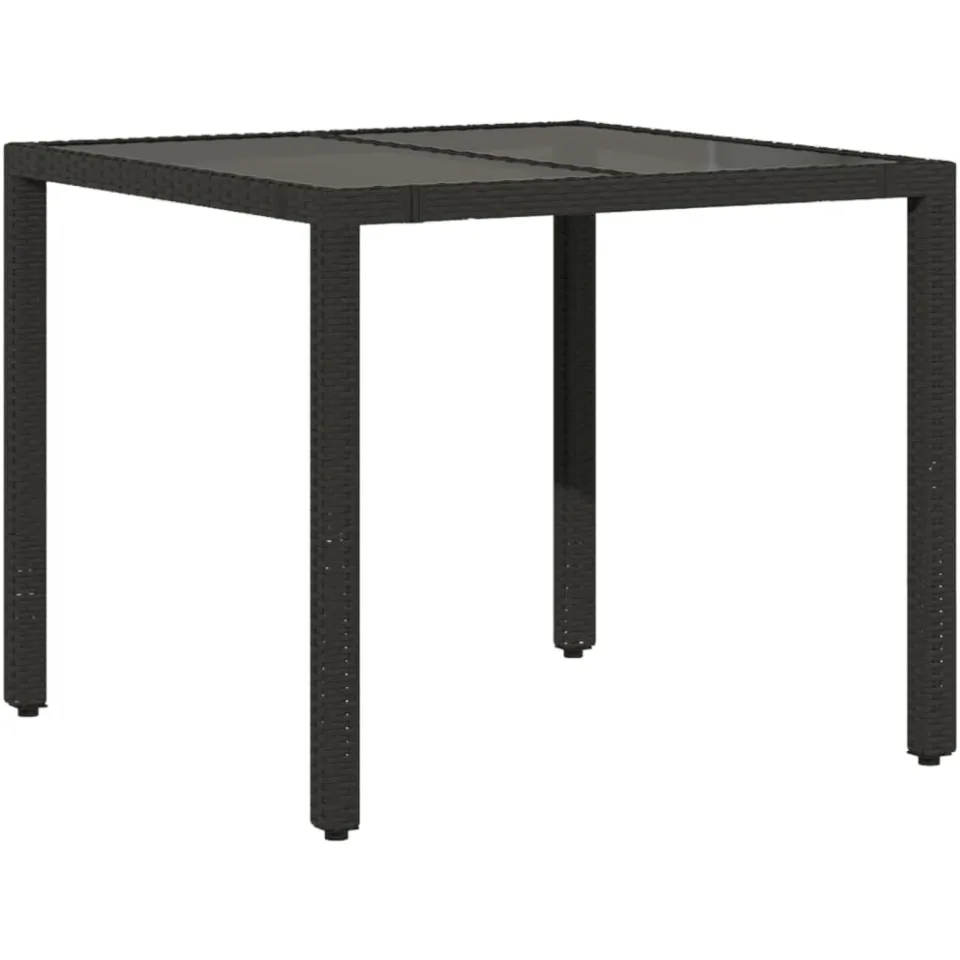 vidaXL 5-delige Tuinset met kussens poly rattan zwart, foto 4