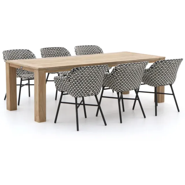 Hartman tuinmeubelen Hartman Delphine/ROUGH-X 240cm dining tuinset 7-delig bruin, foto 2