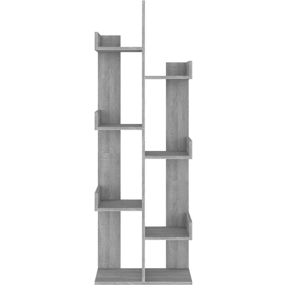 vidaXL Boekenkast 48x25,5x140 cm bewerkt hout grijs sonoma eikenkleur, foto 3
