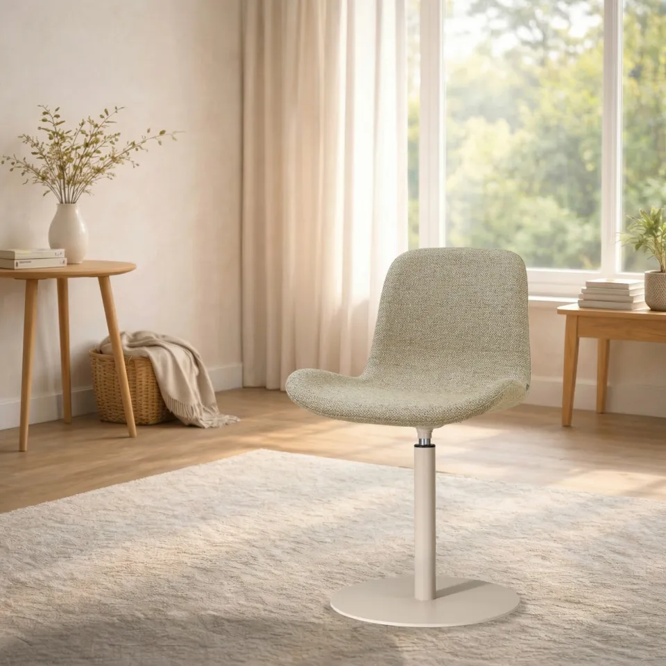 Nolon Niva-Fé draaibare tulp eetkamerstoel taupe melange - beige onderstel, foto 2
