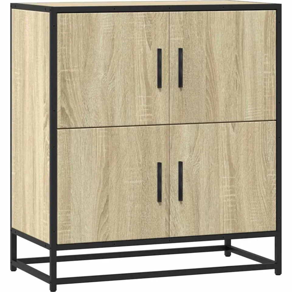 vidaXL Dressoir 68x35x76 cm bewerkt hout sonoma eikenkleurig, foto 3