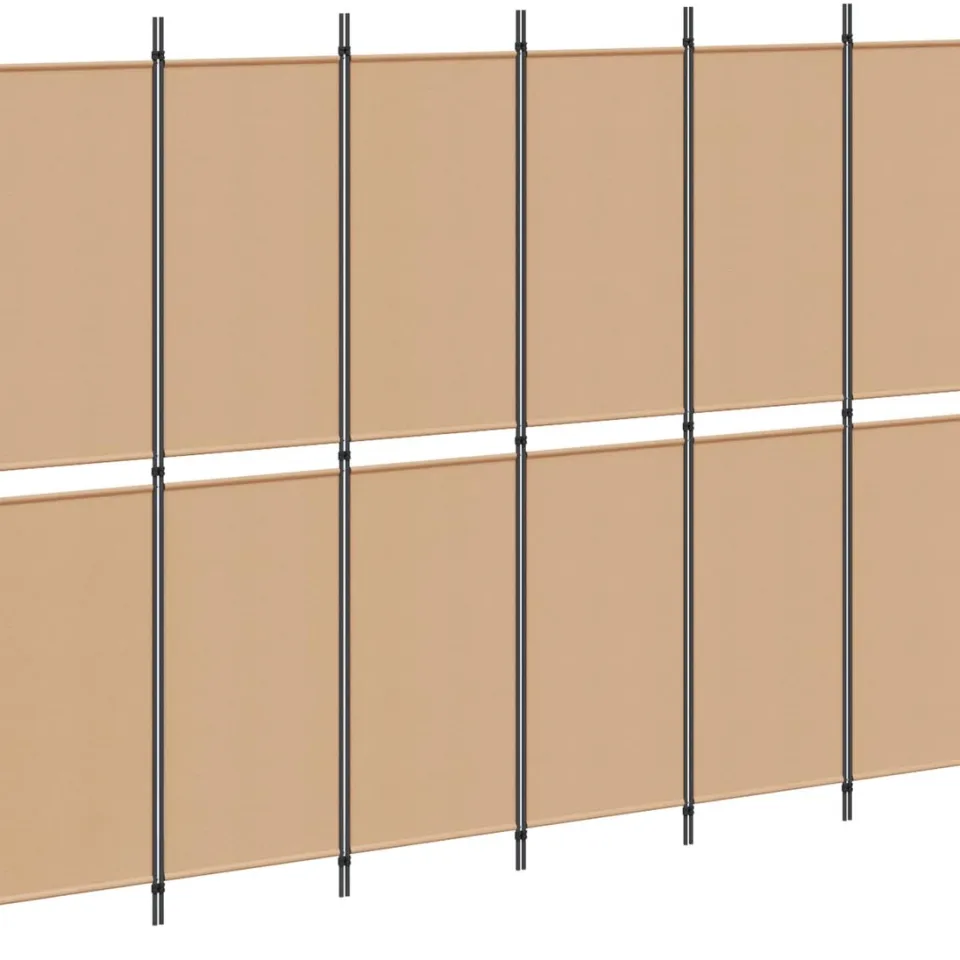 vidaXL 6-Panelen Kamerscherm Beige 300 x 220 cm Stof, foto 3