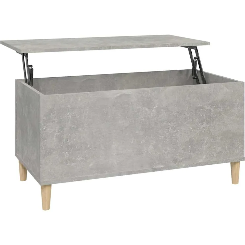 vidaXL Salontafel 90x44,5x45 cm bewerkt hout betongrijs grijs, foto 3