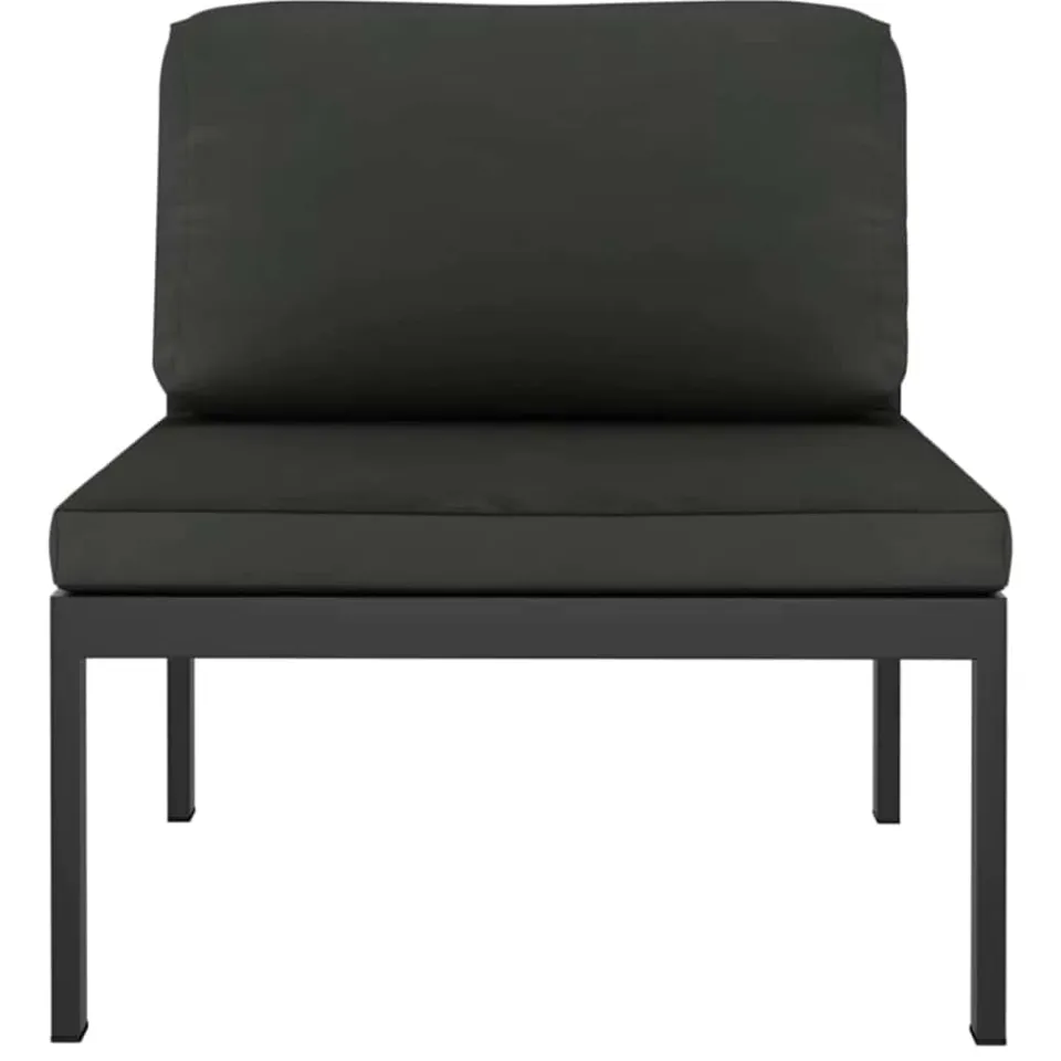 vidaXL 5-delige Loungeset met kussens aluminium antracietkleurig Anthraciet