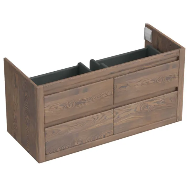 Forzalaqua Onderkast Forzalaqua Gela 120x51x60 Cm 4 Softclose Lades Eiken Havanna Bruin