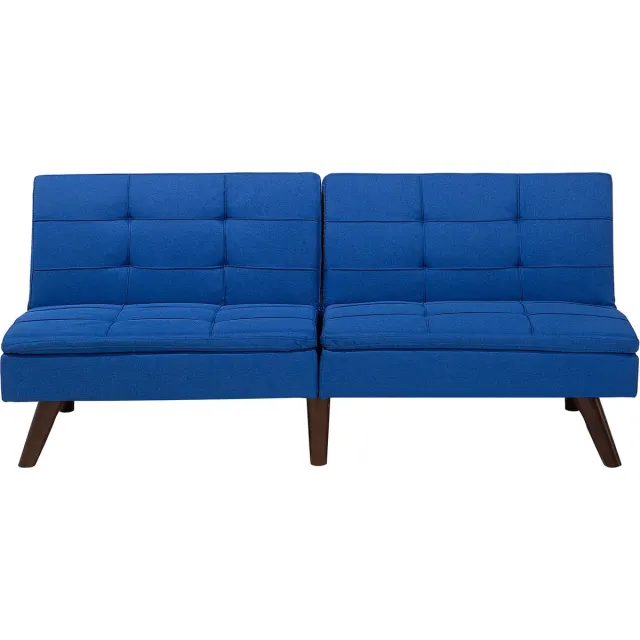 Beliani RONNE - Slaapbank 3-zits - Marineblauw - Polyester