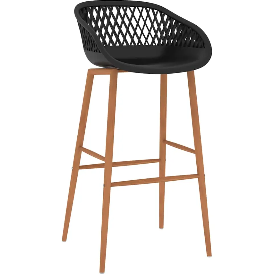 vidaXL Barstoelen 4 st zwart, foto 2