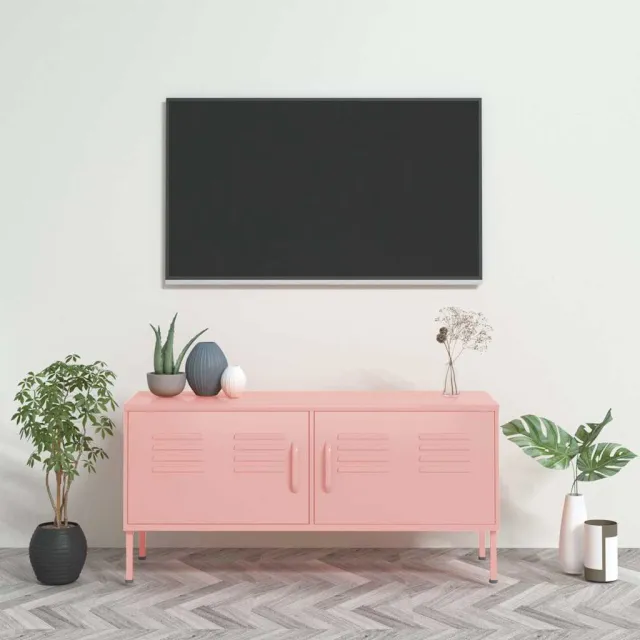 vidaXL Tv-meubel 105x35x50 cm staal roze, foto 2