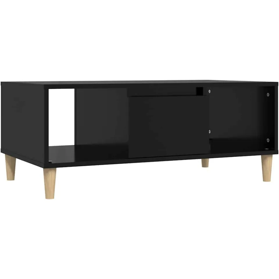 vidaXL Salontafel 90x50x36,5 cm bewerkt hout zwart
