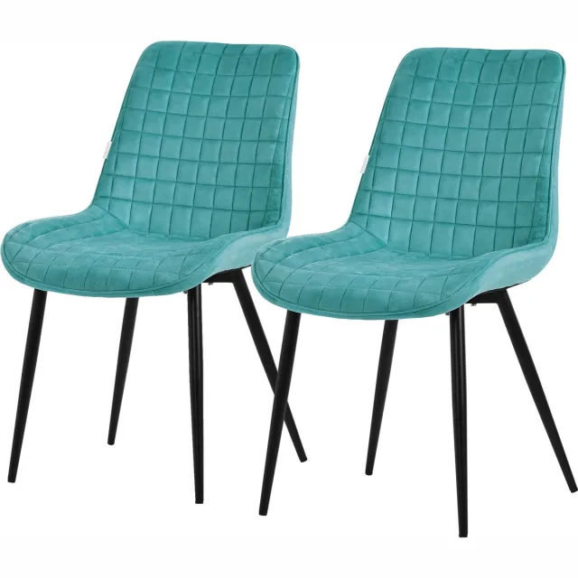 ml-design eetkamerstoelen set van 2 petrol fluwelen zitting met zwarte metalen poten keukenstoelen met rugleuning woonkamerstoelen gestoffeerde stoelen voor eetkamer keuken kantoor armstoelen