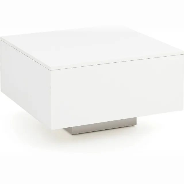 Sky Style salontafel WL5.832 hout 60 x 60 x 35,5 cm spaanplaat | Salontafel Salontafel Modern | Bijzettafel Vierkant Wit | Design salontafel salontafel | Witte salontafel woonkamer bruin