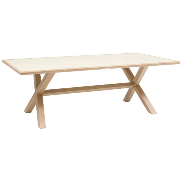 Hespéride Aluminium tuintafel voor 8 personen met kruisvormig onderstel AXIOME Argile