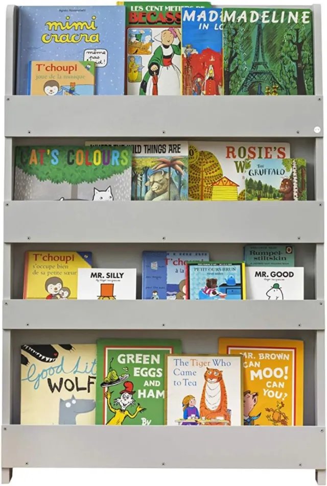 DailySupplies® Kinderboekenkast - Boekenrek Kinderkamer - Montessori Kinderkast Grijs