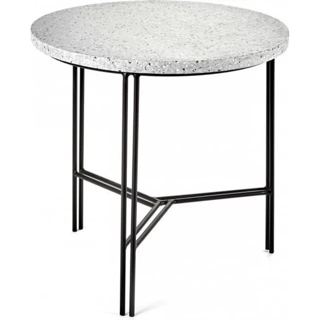 Serax Terrazzo bijzettafel black/grey D40 H40cm zwart