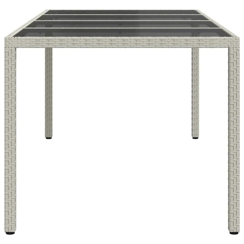 vidaXL Tuinstafel Wit poly rattan, foto 4