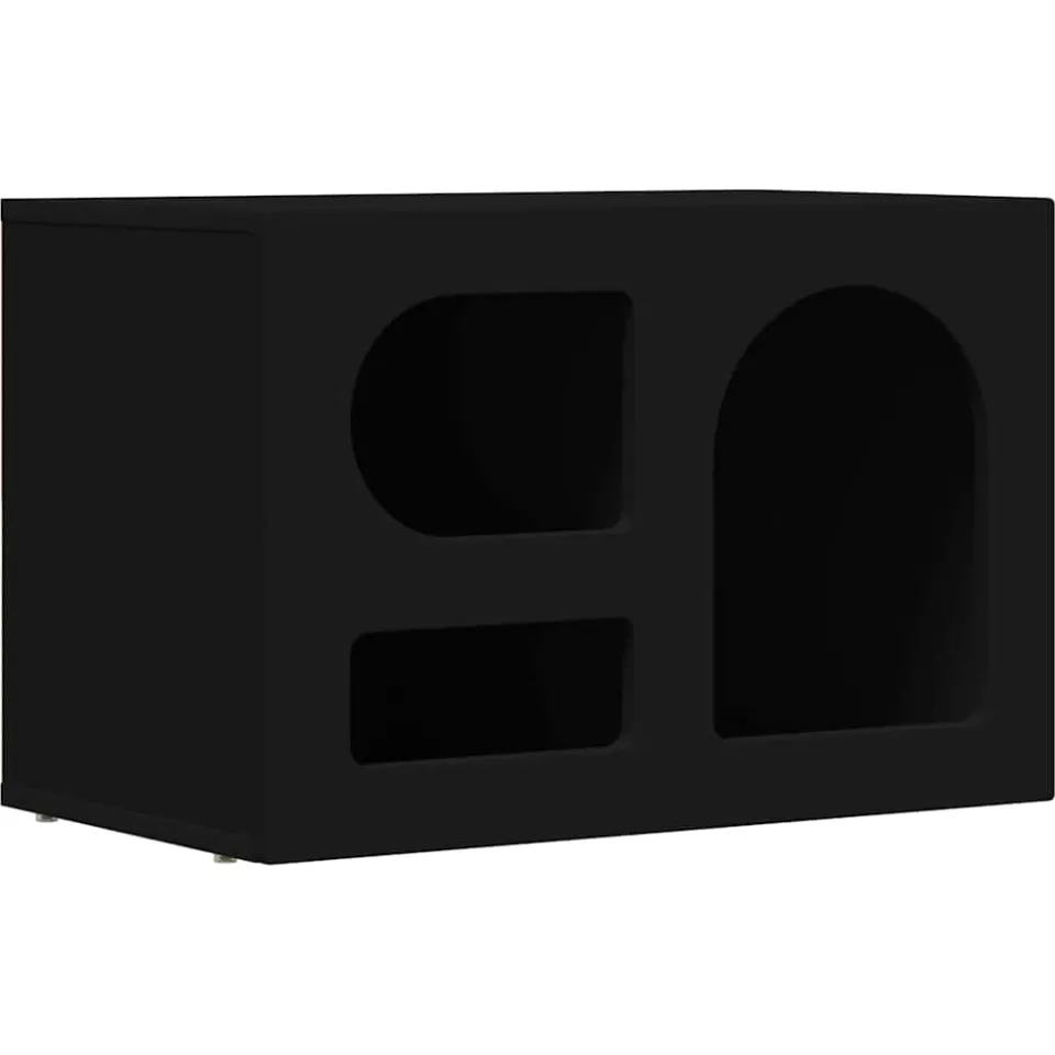 vidaXL TV-kast ELST 60 x 35 x 40 cm Zwart Bewerkt hout, foto 3