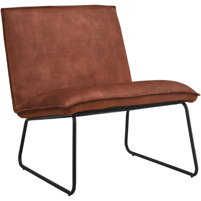 Nest of Nora Fauteuil Lokan - Relaxstoel - Loungestoel - Roest velvet Terracotta