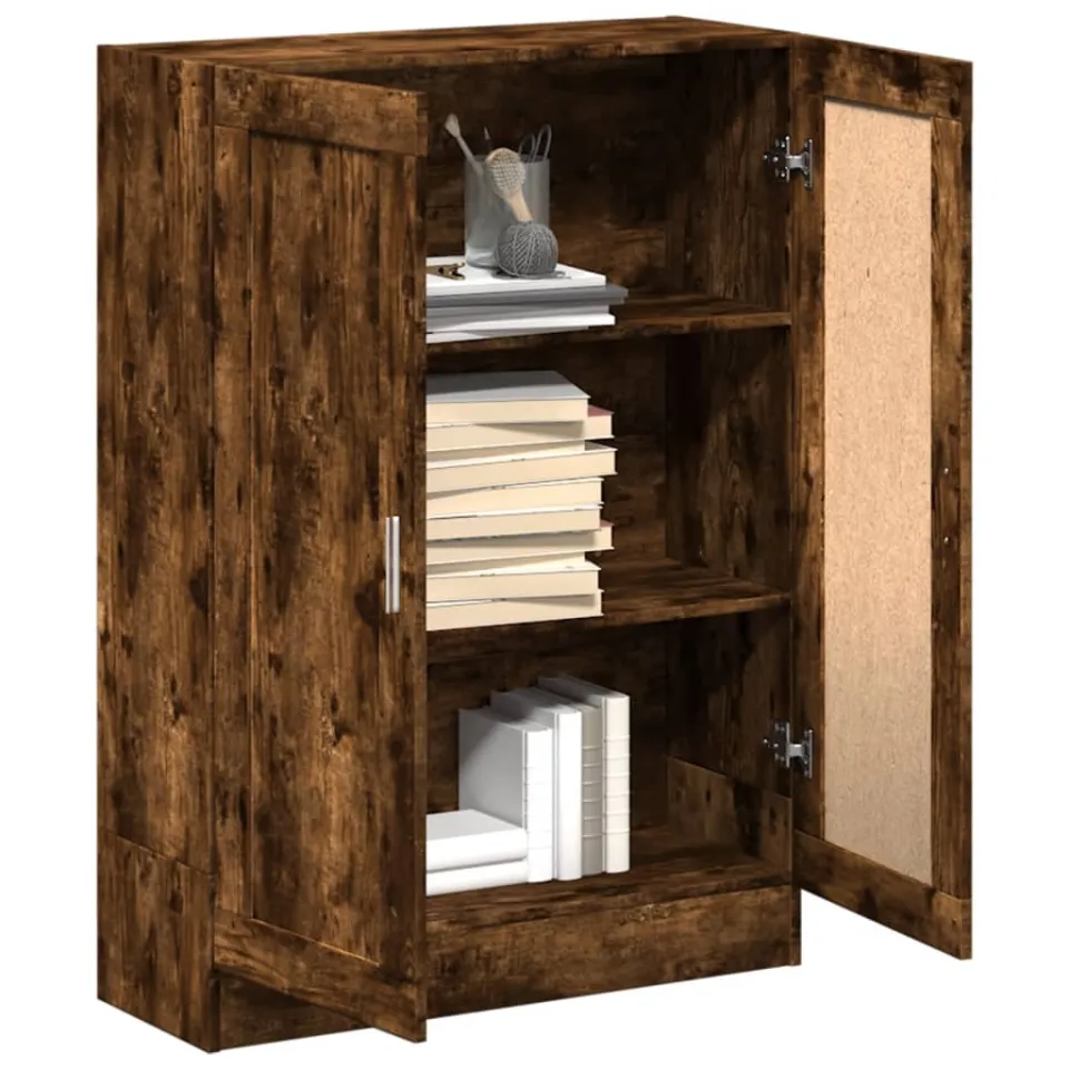 vidaXL Boekenkast 82,5x30,5x115 cm bewerkt hout gerookt eikenkleurig Bruin