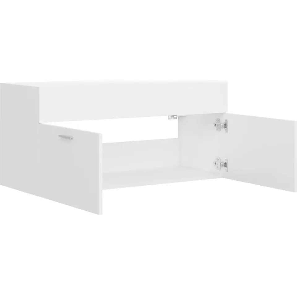 vidaXL Wastafelkast 100x38,5x46 cm bewerkt hout wit, foto 4