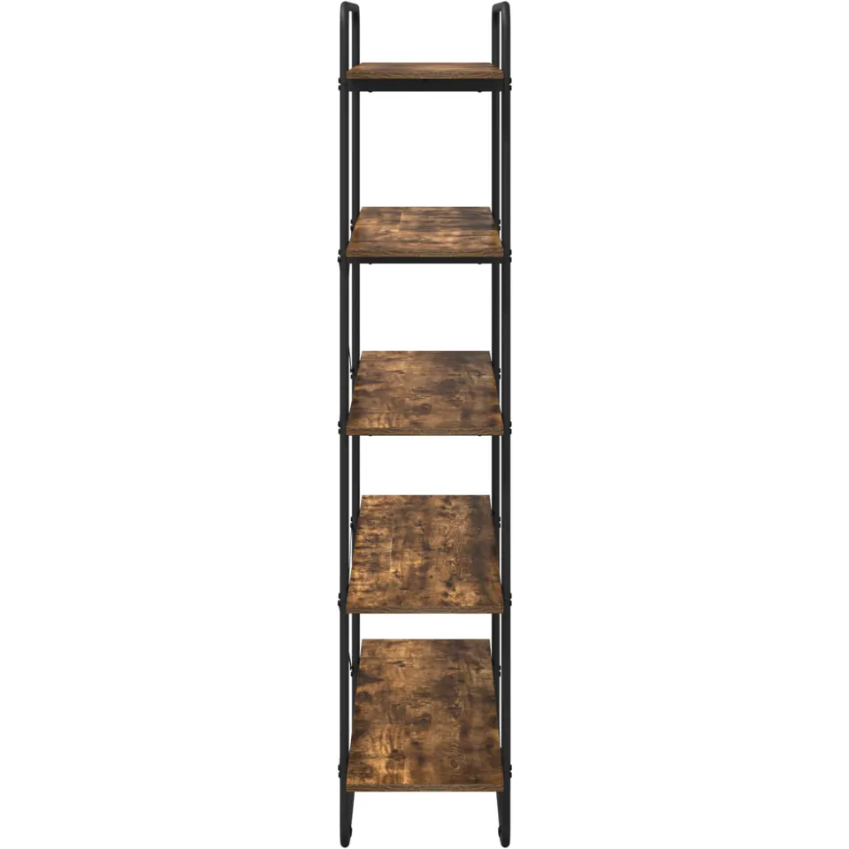 vidaXL Boekenrek 5-laags 100 x 35 x 175,5 cm PB Gerookt eiken, foto 4