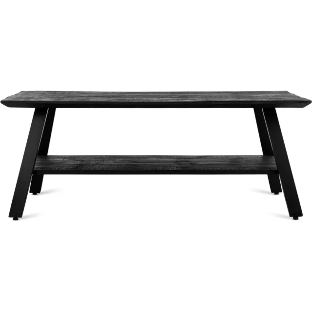 Benoa Salontafel Berlin met onderblad mangohout 120x60 cm - Zwart