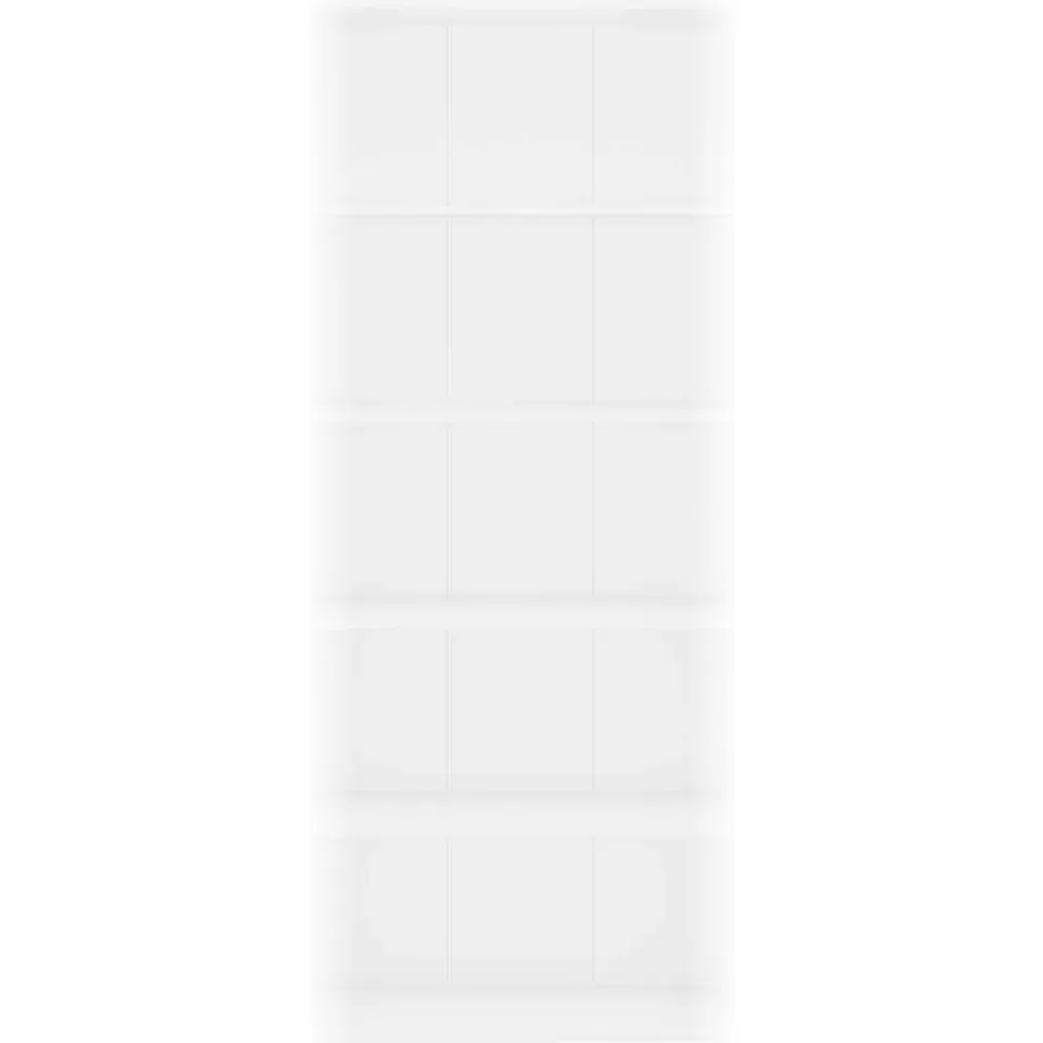 vidaXL Boekenkast met 5 schappen 80x30x189 cm bewerkt hout wit