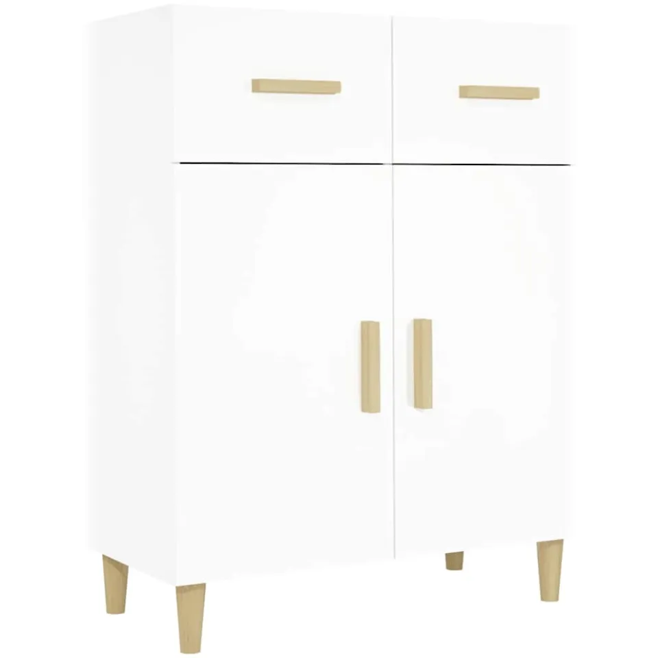 vidaXL Dressoir 69,5x34x89 cm bewerkt hout wit