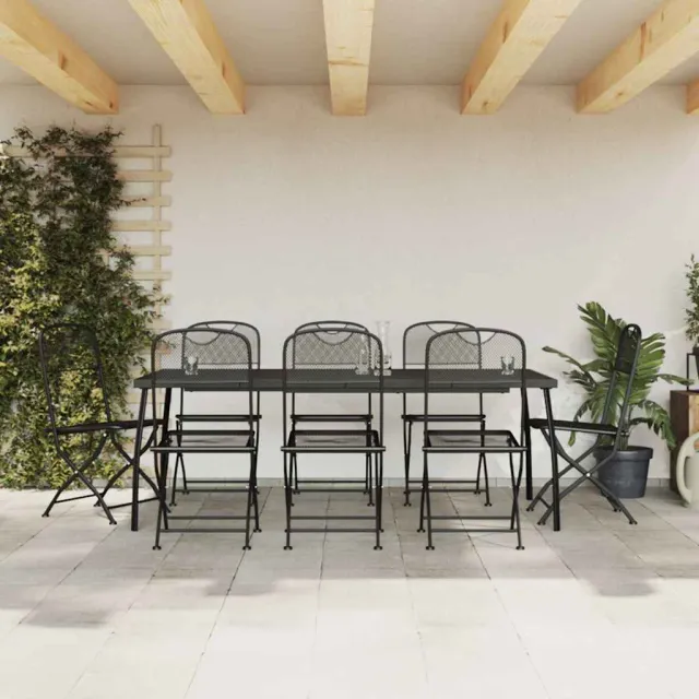 vidaXL 9-delige Tuinset metaalgaas antracietkleurig, foto 2