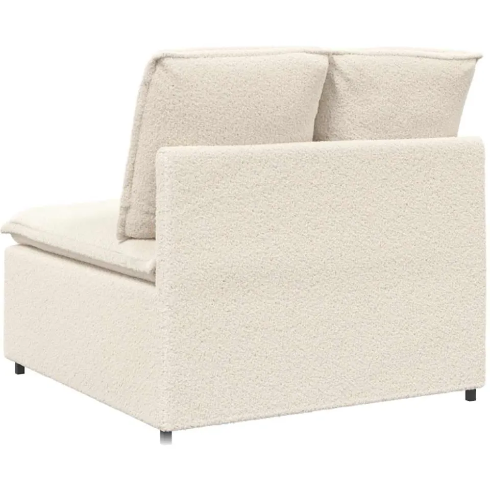 vidaXL Modulaire bank middenmodule met kussens 100 cm crèmekleurig, foto 4