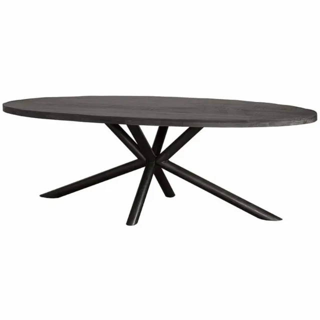 Tower Living Selva eettafel ovaal - 220 cm - zwart