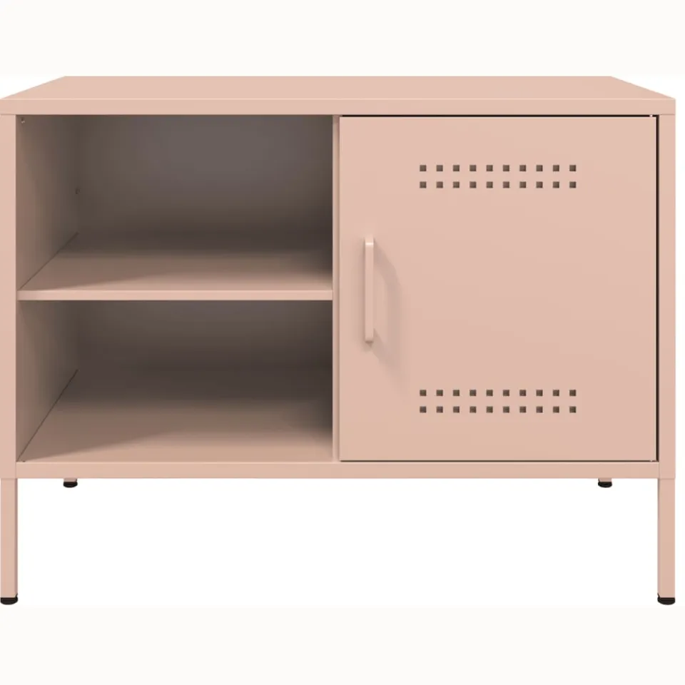 vidaXL Tv-meubel 68x39x50,5 cm staal roze, foto 4
