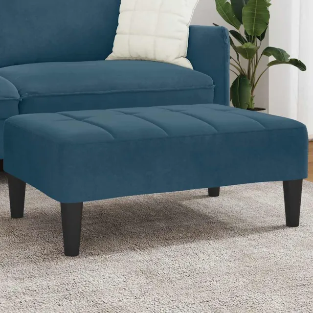 vidaXL Voetenbank 77x55x31 cm fluweel blauw, foto 2