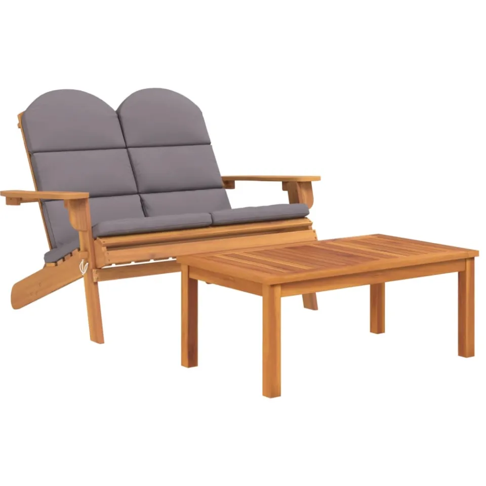 vidaXL 5-delige Loungeset Adirondack massief acaciahout bruin, foto 3