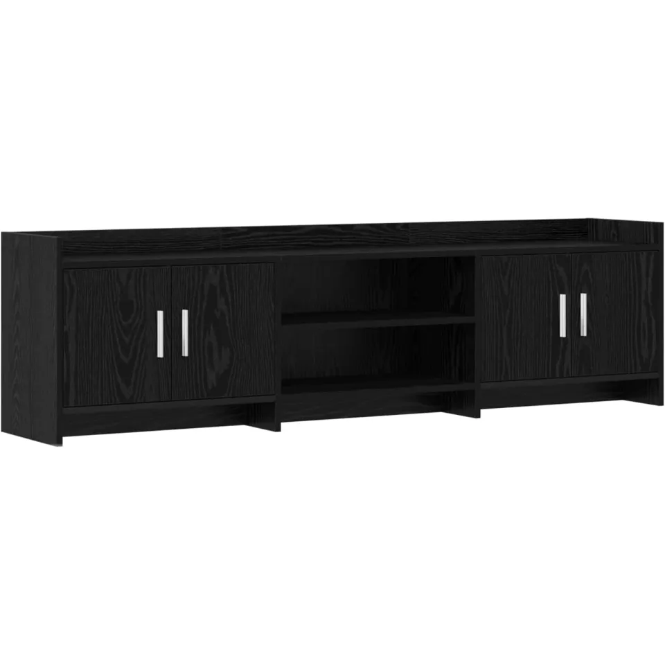 vidaXL TV-kast 168 x 33 x 47 cm Zwart eiken Bewerkt hout, foto 3