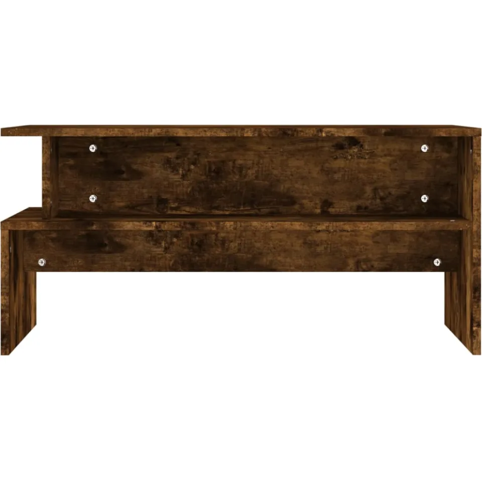 vidaXL Salontafel 90x55x42,5 cm bewerkt hout gerookt eikenkleurig