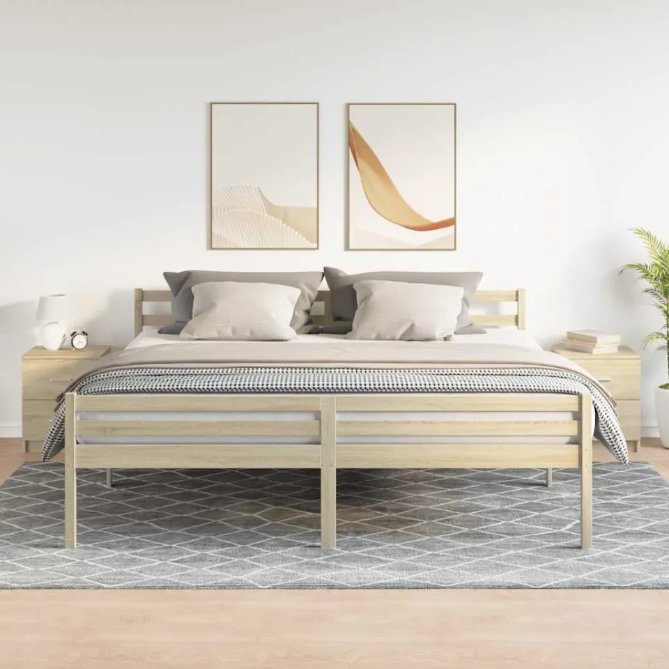 vidaXL Nachtkastjes 2 st met 2 lades 40x36x50 cm sonoma eikenkleurig, foto 2